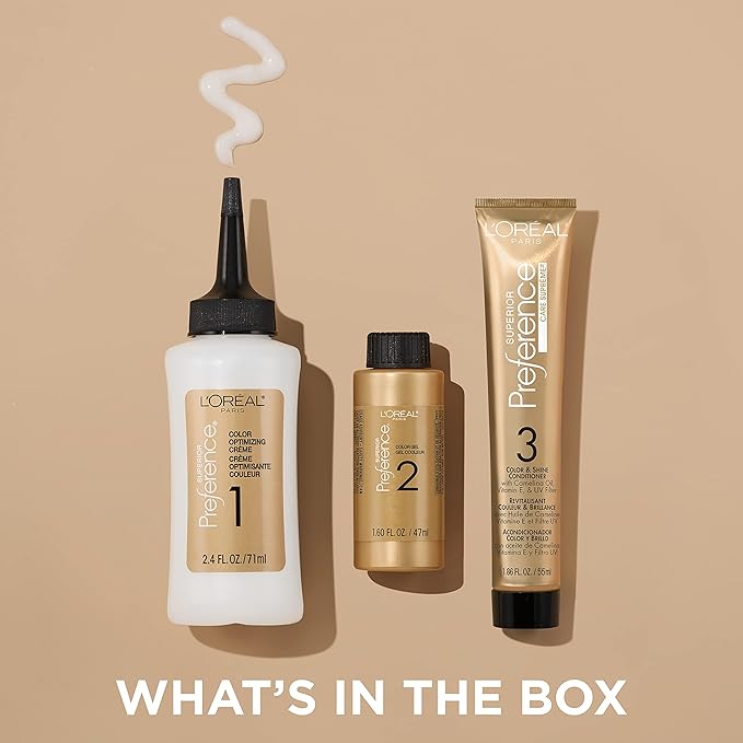 L’Oreal Paris Superior Preference Fade-Defying + Shine Permanent Hair Color, LB02 Extra Light Natural Blonde, Pack of 1, Hair Dye