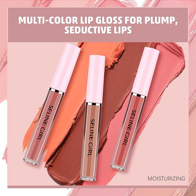 Matte Lip Gloss, Lip Gloss Silky Smooth Finish, Lipgloss Makeup Colorful and Creamy Texture, Lipstick for Every Occasion, Lip Oil Moisturizing and Hydrated #04