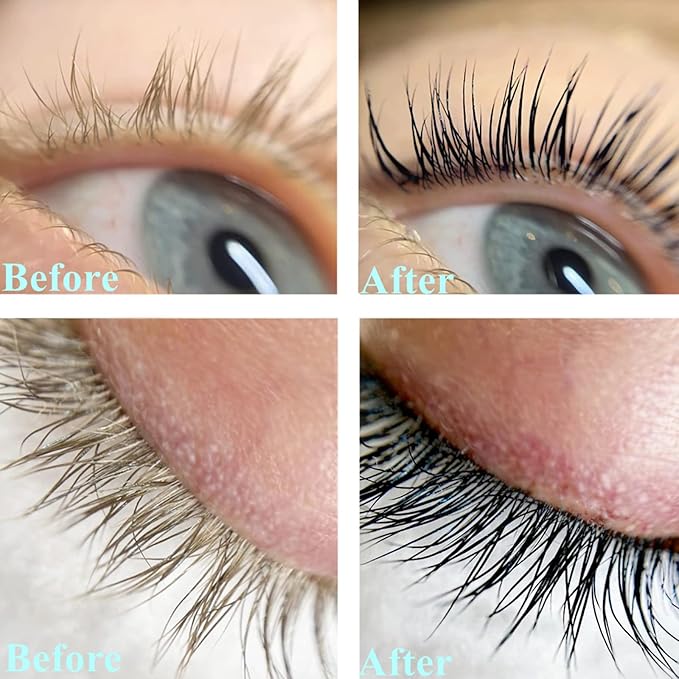 Black Lash T-i-n-t Kit, Keratin Black Eyelash D-y-e and Eyebrow T-i n t, 6 Week Voluminous Brow T-int, T-inting Look For Lash Perm/Lift/Lamination Treatment Dark Eyelash T-int Kit Only