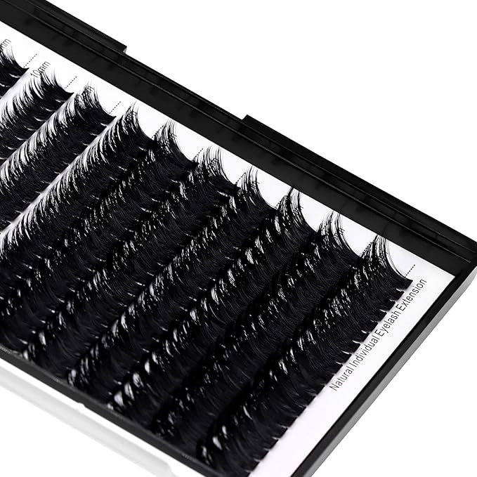 8-22mm to Choose 20D/40D/60D/80D/100D Individual False Eyelashes Makeup Cluster Eyelashes Thickness 0.07mm D Curl Natural long Black Soft 3D Eye Lashes Extensions (100D-10-12-14-16MM Kit)