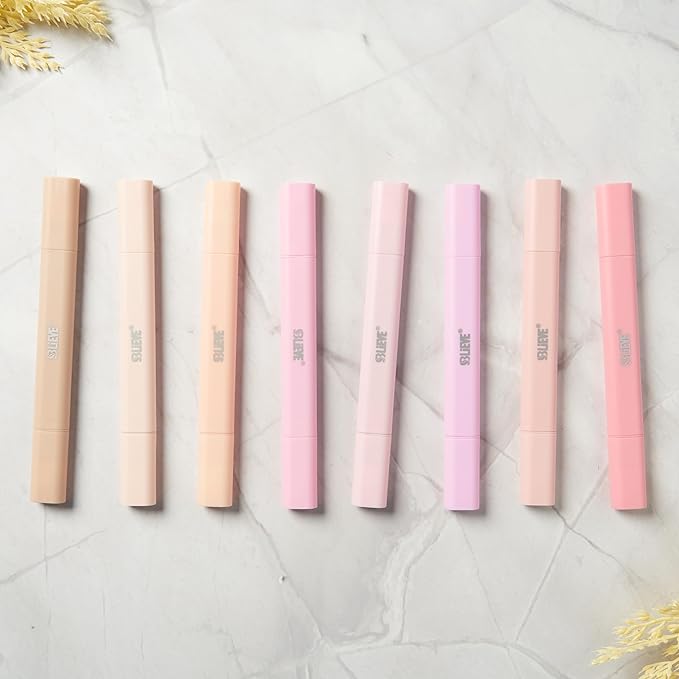 BLIEVE- Aesthetic Bible Highlighters No Bleed Through Assorted Colors, Cute Highlighter Dual Tip For Journaling Supplies And School Accessories, Bible Highlighters And Pens No Bleed (ROSES)