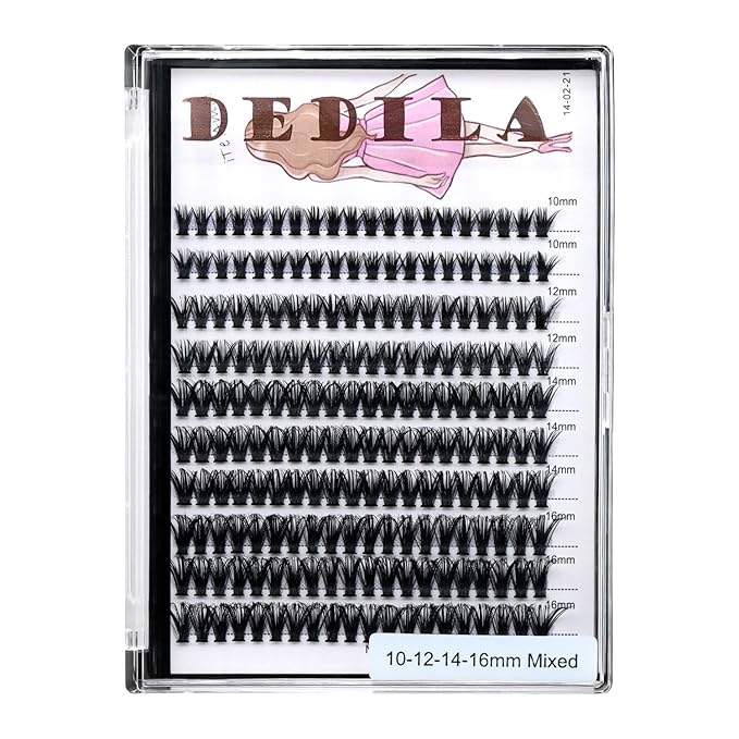 8-22mm to Choose 20D/40D/60D/80D/100D Individual False Eyelashes Makeup Cluster Eyelashes Thickness 0.07mm D Curl Natural long Black Soft 3D Eye Lashes Extensions (40D-10-12-14-16MM Kit)