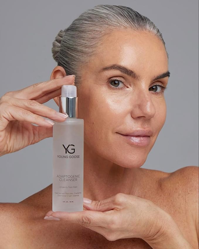Young Goose, Adaptogenic Cleanser | Gentle Facial Cleanser | Soap Free, Paraben Free | Normal to Sensitive Skin | Large 120ml