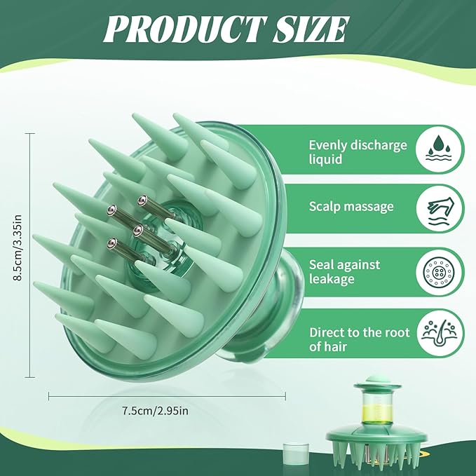 Scalp Massager Applicator Comb Silicone Hair Oil & Serum Brush for Even Distribution – No Mess, Easy-to-Use Scalp Treatment Tool for All Hair Types