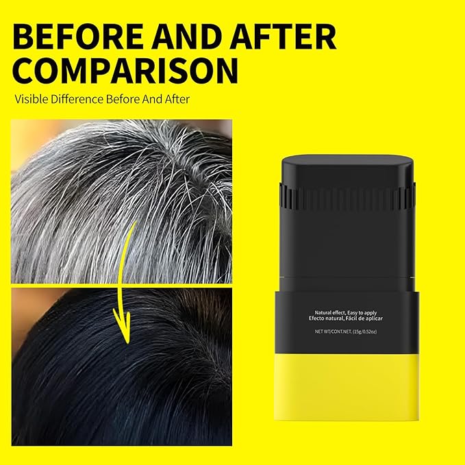 SEVICH Touch Up Comb 2 in 1 Korean, Instant Hair Root Touch-Up Stick | Dual-Sided Design For Natural Gray Coverage, Long-Lasting Moisturizing Formula With Plant Extracts,15g Dark brown