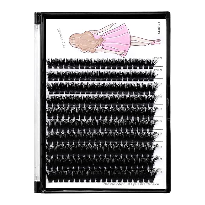8-22mm to Choose 20D/40D/60D/80D/100D Individual False Eyelashes Makeup Cluster Eyelashes Thickness 0.07mm D Curl Natural long Black Soft 3D Eye Lashes Extensions (100D-12-14-16-18MM Kit)