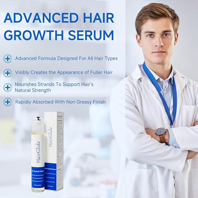Hair Growth Serum Roll On, Rosemary Oil for Hair Growth, Be Roll On Rosemary Plant Essential Oils Extract Helps Support Body Thicker Fuller Hair for Men Women Wise Pick