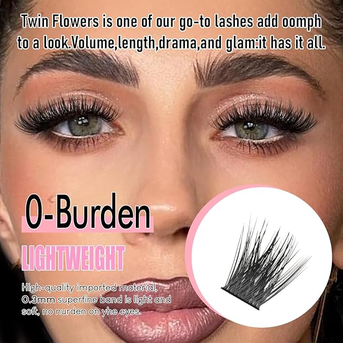 Natural Lash Clusters Kit Wispy Eyelash Clusters 120 pcs Cluster Eyelash Extensions C Curl Individual Lashes 10-16 mm Mix Length Natural Look (Natural 50D KIT 120 Pcs)