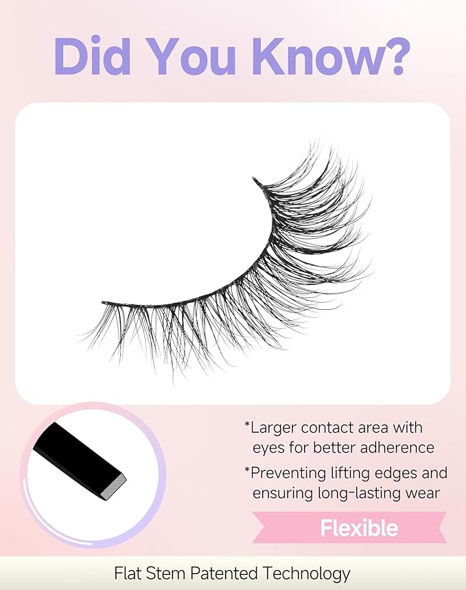 Natural Lashes Natural Eyelashes Natural Look Wispy Lashes Mink Lashes False Eyelashes Fake Eyelashes C Curl Lashes Strip Lashes Pure-05