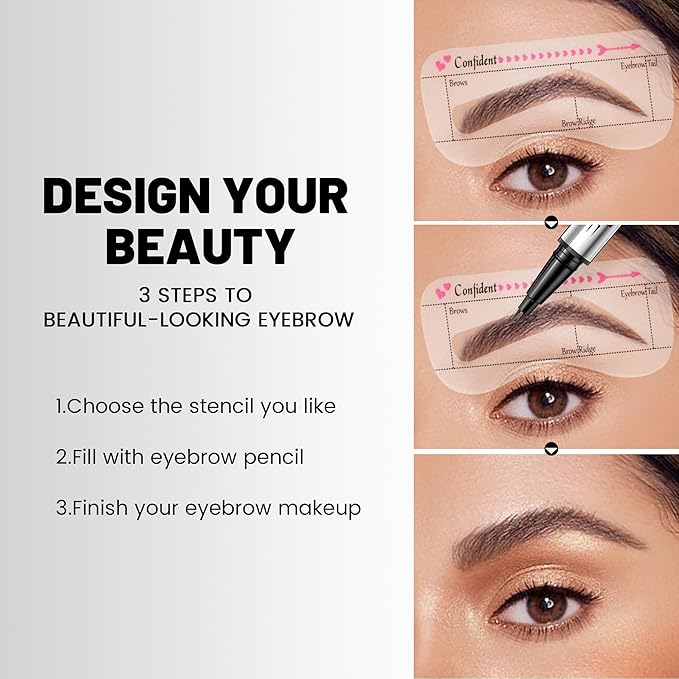 Pudaier 2 Pack 2 Fine Tip Eyebrow Pen, Waterproof Filling Faux Brow Makeup Pencils for Women with Precise Curved Brush-Tip to Fast Create Natural Hair-Like Brows, Last All-Day (Cool Brown)
