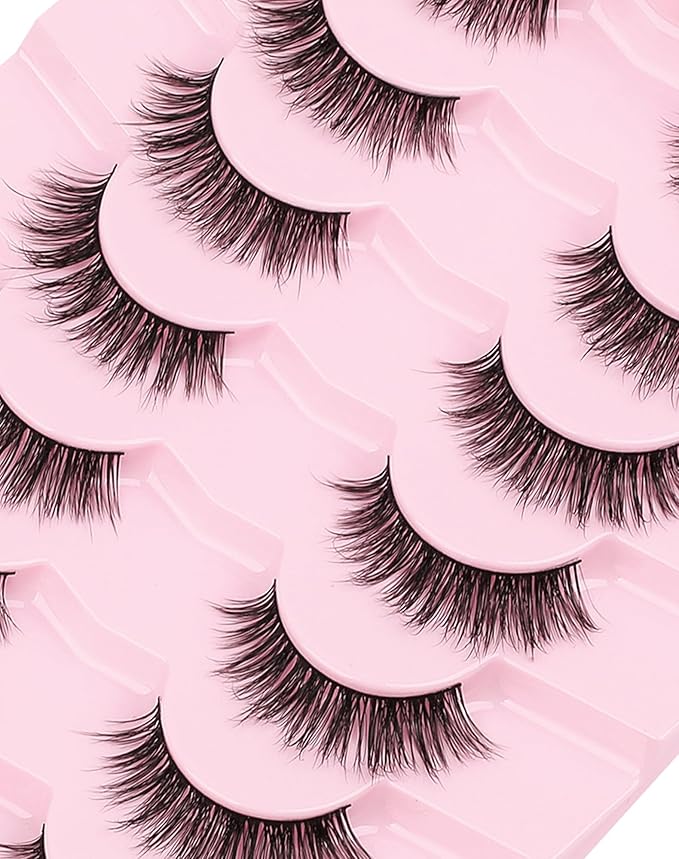 Natural Lashes Mink Natural Eyelashes False Eyelashes Natural Look False Lashes Wispy Eye Lashes Cat Eyelashes Fake Lashes KD01