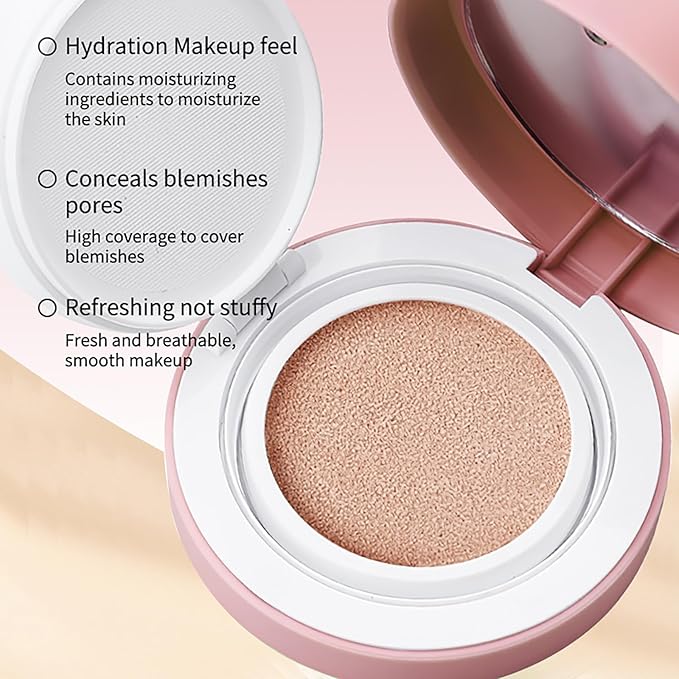 O'CHEAL CC Cream Cushion Foundation Long Lasting Moisturizing Concealer BB Cream For Face Makeup NATURAL