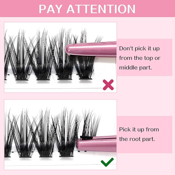 280 Pcs Individual Lashes 30+40-C-9-16mix Cluster Lashes 10D 20D C D Curl Wispy Lashes Bottom Lashes DIY Lashes At Home（30+40-C-9-16mix）