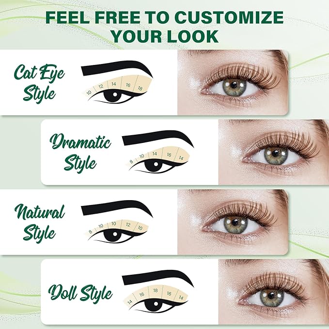KEYYOU Brown Lash Clusters 144pcs Eyelash Clusters 8-18MIX D Curl Cluster Lashes Soft Fluffy Wispy Lash Clusters Natural Look Brown DIY Lash Extension At Home(Brown03-D-8-18MIX)