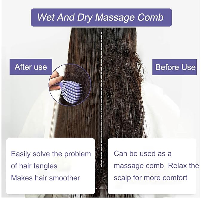 Unisex Soft And Elastic Scalp Massage Comb Massager, Shampoo And Itching Comb Does Not Hurt The Scalp And Hair, Can Also Be Used For Curly Hair Care (Pink, Large)
