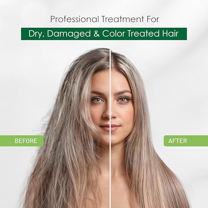 Herbishh Light Brown 3 In 1 Hair Dye Shampoo 16.9 Fl Oz & Argan Oil Mask 28.2 Fl Oz Combo - Champu Para Canas Mujer - Hair Dye Shampoo for Men & Women - Hair Mask For Moisturizer Dry, Damaged Hair