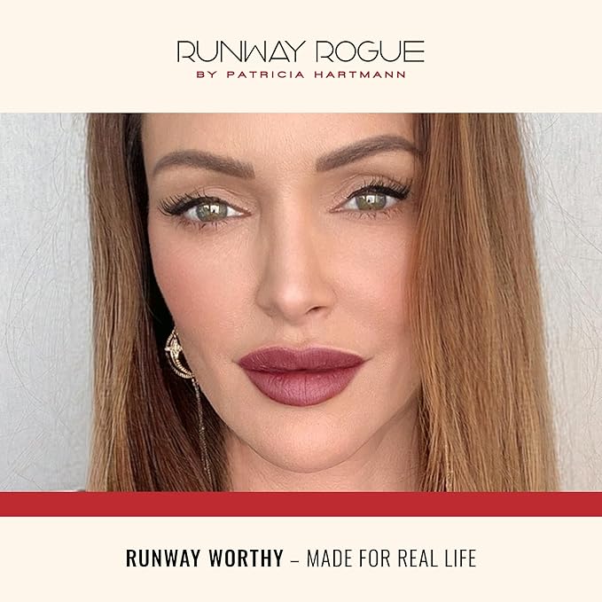 Runway Rogue Velvet Glam Liquid Lipstick, Almost-Matte Soft Nude Lipstick with a Touch of Blush, ‘Minimalist’