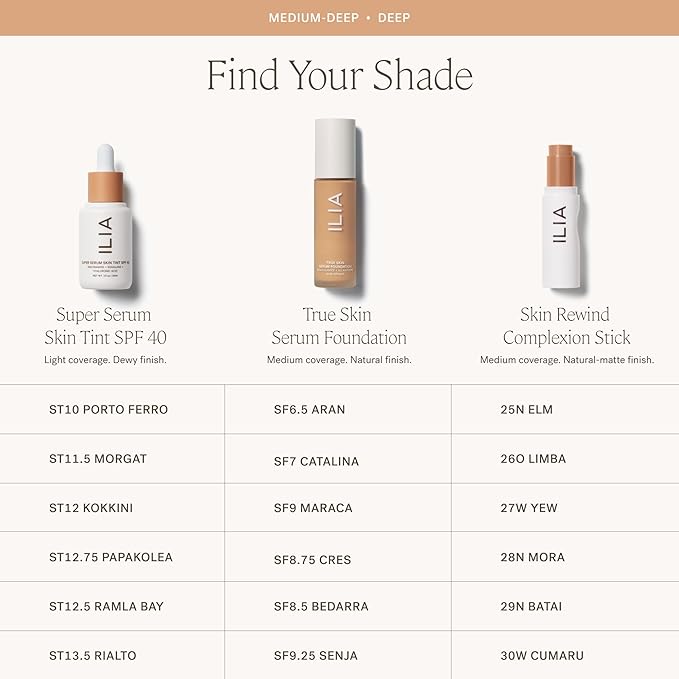 ILIA - Skin Rewind Complexion Stick - Foundation + Concealer + Skincare | Non-Toxic, Vegan, Cruelty-Free, Clean Makeup (27W - Yew, 0.35 oz | 10 g)