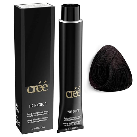 Cree Professional 4.1 - Ash Brown Permanent Hair Color - Long Lasting, Rich Vibrant - Gray Coverage 100ml - 3.4 fl.oz.