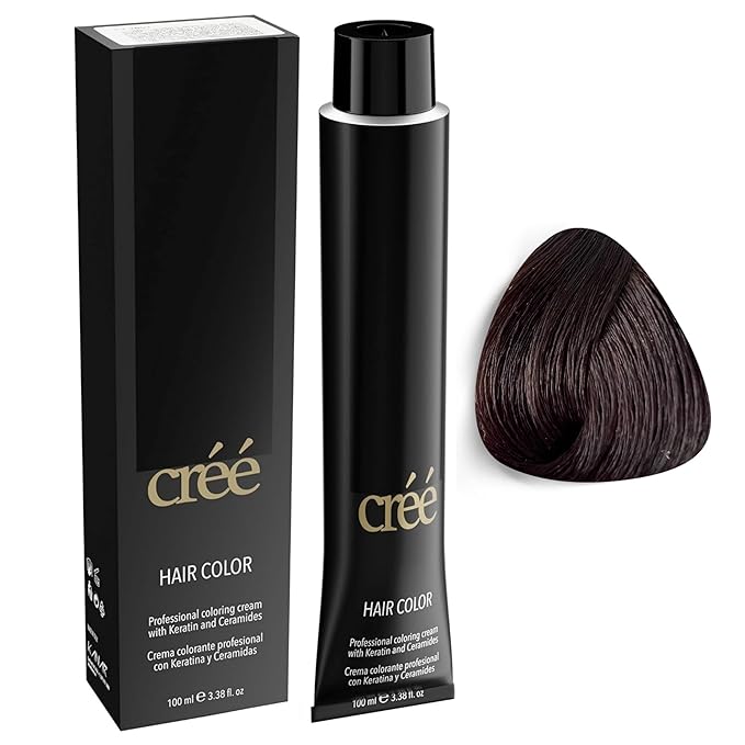 Cree Professional Permanent Hair Color, 100ml - 3.4 fl.oz. (Light Ice Chesnut 5.91)