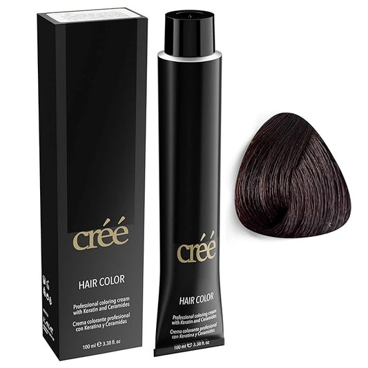 Cree Professional Permanent Hair Color, 100ml - 3.4 fl.oz. (Light Ice Chesnut 5.91)
