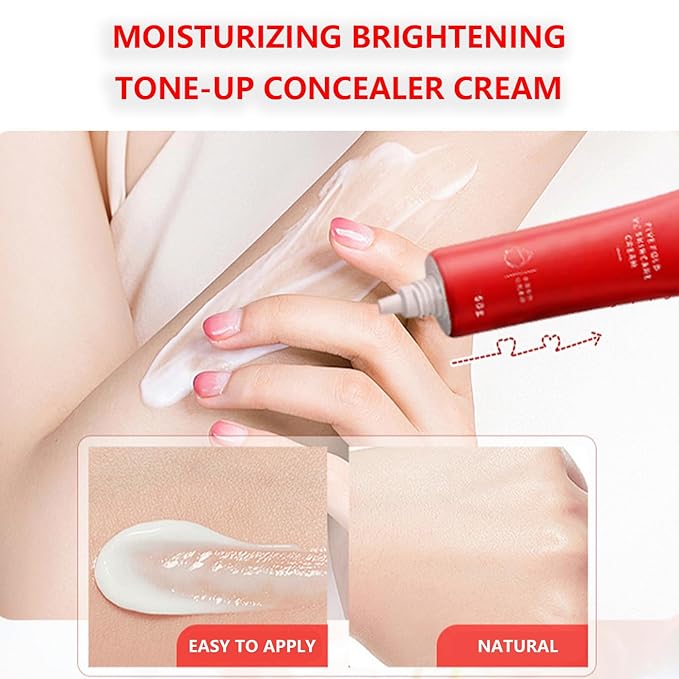 Swarous Moisturizing Brightening Tone-Up Concealer Cream, Five Fold VC Skin Care Cream, Vitamin C Makeup Tone up, Brightens Skin Tone, Clear and Moisturizes (3)