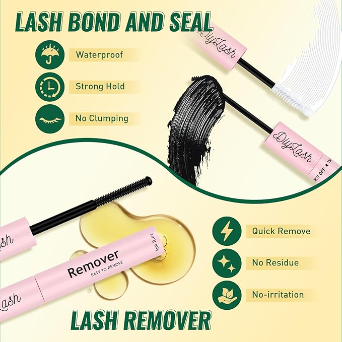 KEYYOULASH Lash Clusters Kit 120pcs 8-18MIX Lash Clusters Spiky Manga Lash Extension Kit with Lash Bond and Seal,Remover,Applicators for DIY Volume Eyelash Extension Kit at Home (KY09 Kit)