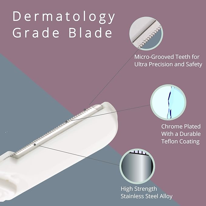 Dermaplaning Tool (15 Count) – Easy to Use Dermaplane Razor for Face – Facial Hair Removal for Women – Blade for Eyebrows and Peach Fuzz – Face Shavers for Women Help Exfoliate and Smooth the Skin