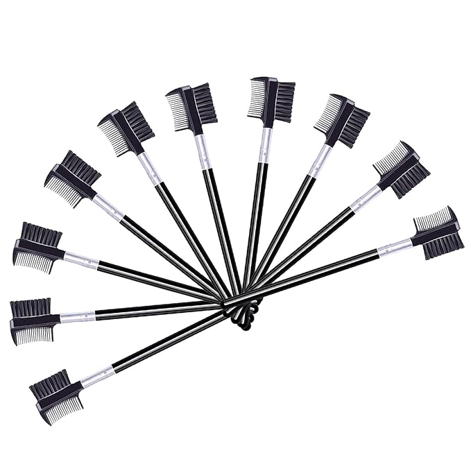 Eyelash Comb and Eyebrow brush, Eyelash Brush Comb Set (10PCS)
