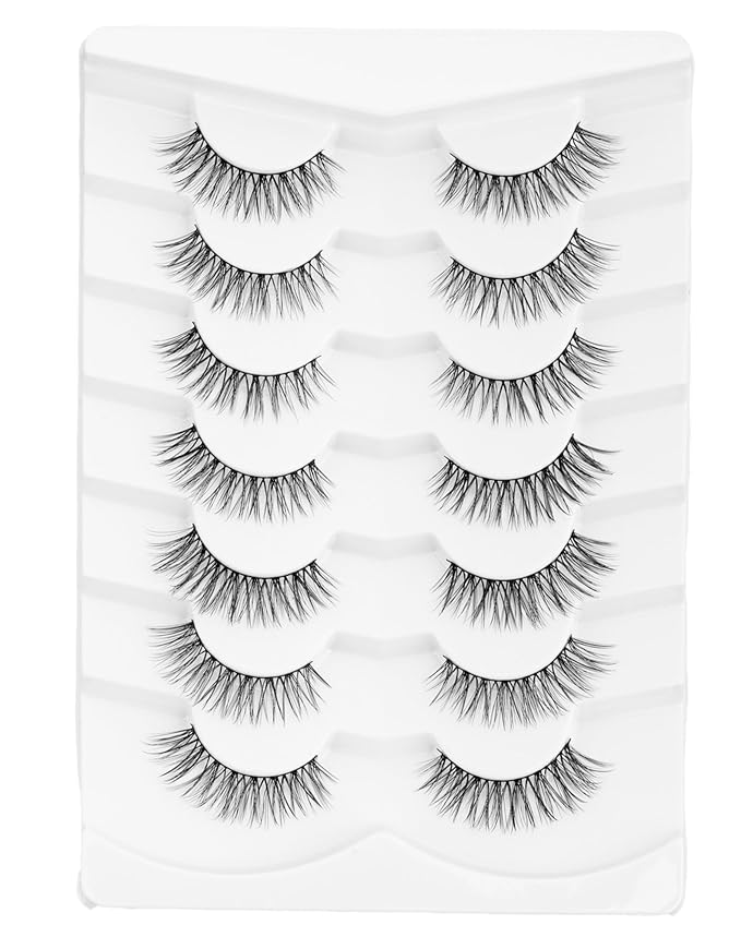 Onlyall Wispy Lashes Natural Flared False Eyelashes Fake Lashes DK31