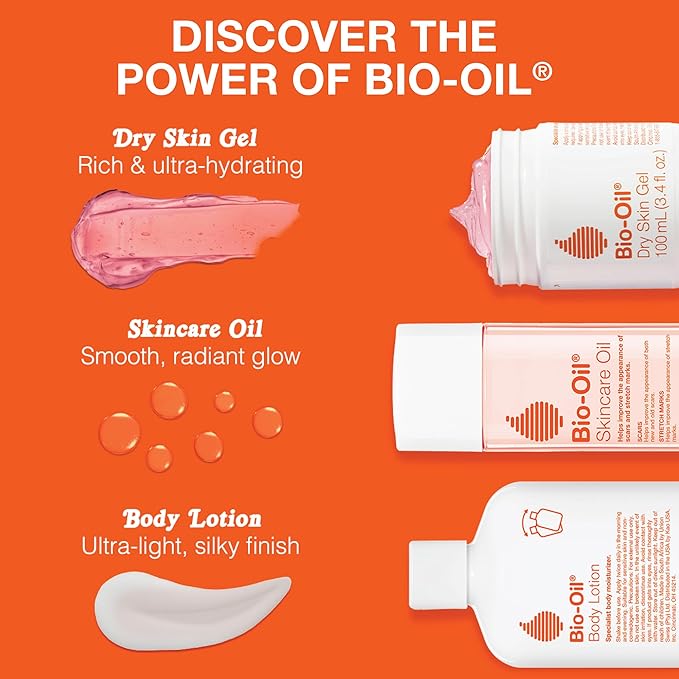 Bio-Oil Skincare Body Oil Serum for Sensitive and Dry Skin, Face and Body Moisturizer for Scars & Stretch Marks, Hydrates with Vitamins E & A, Dermatologist Recommended, 0.85 Oz (Pack of 3)