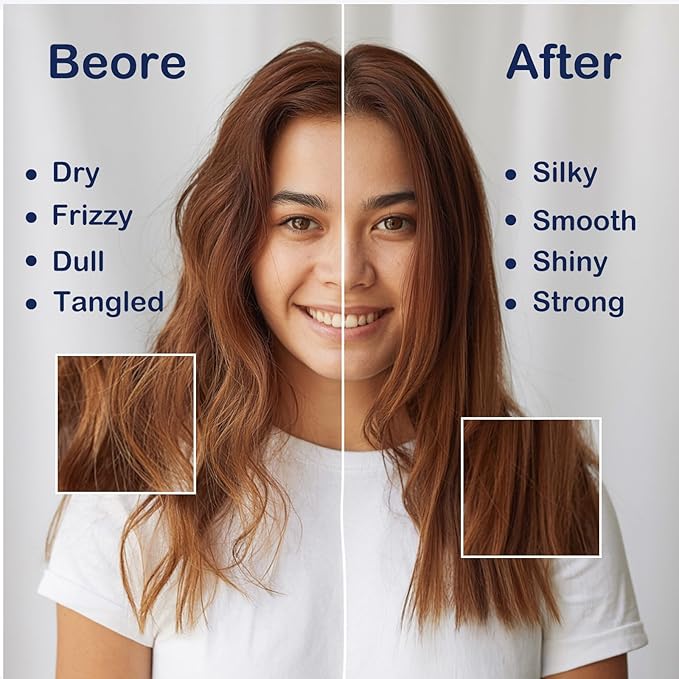Hair Protein, Protein Hair Treatment, Nourishing + Strengthening + Hydrating Hair Mask For Curly Dry Damaged Bleached Split End Hair, Silk Protein & Sericin, Soft Fragrance, 500ml