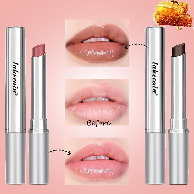 Honey Lipstick Tinted Lip Balm - Hydrating & Nourishing Lip Care with Natural Pink Berry Tint, Moisturizing Lipstick for All Skin Tones, Daily Vegan Lip Treatment