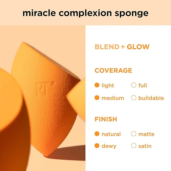 Real Techniques 8 Piece Level Up Brush And Sponge Set, Makeup Brushes For Eyeshadow, Foundation, Blush, & Bronzer, Makeup Blending Sponge, Synthetic Bristles, Stocking Stuffer, Cruelty-Free