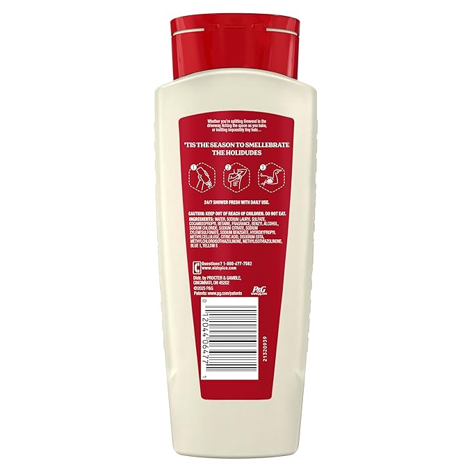 Old Spice Body Wash for Men, Holidudes Holiday Edition, 24/7 Holiday Freshness, Lasting Scent and Rich Lather, Stocking Stuffer, Lumbersnack with Fresh Pine Scent, 16 oz