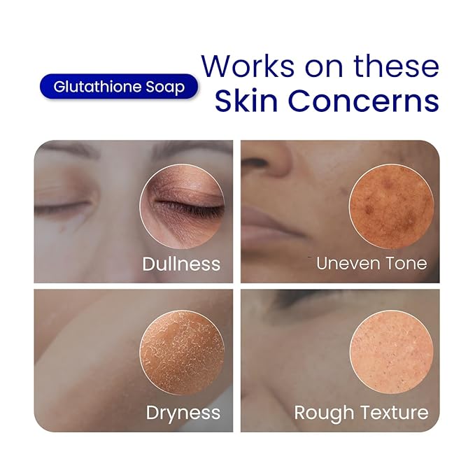 Glutathione Soap Bars – Holidays Deep Cleansing & Hydrating Soap for Smooth, Refreshed Skin – Gentle Exfoliating Formula for Face & Body – 5 x 150g Bars