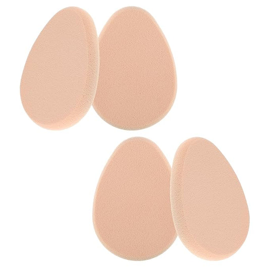 4 Packs Cushion Puff Beauty Egg, Makeup Sponge Oval Foundation Sponge Professional Beauty Blender Make up Puff for Eye Foundation, Blush Application, Forehead, Cheeks, Dry and Wet (Skin Tone)