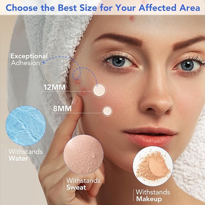 Pimple Patches for Face,Acne Patches for Face,Pimple Patch,Zit Patches,Hydrocolloid Blemish Patches for Covering Zits ,with Salicylic Acid,Tea Tree oil & Calendula oil (106 Counts, Count, 106.0)