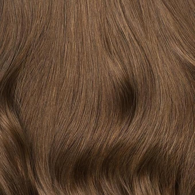 Luxy 100% Remy Human Hair - Seamless Clip-In Hair Extensions - Multi-Dimensional Color for Natural Blending, Adds Volume & Length 160 grams 16" Chestnut Brown Seamless