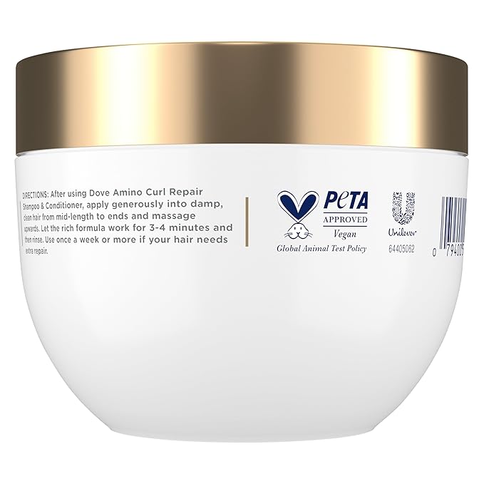 Dove Hair Amino Curl Repair 10in1 Cream Mask for Curly, Coily Hair with Bio Protein Care Technology and Amino + Jojoba Oil 9.2 fl oz.