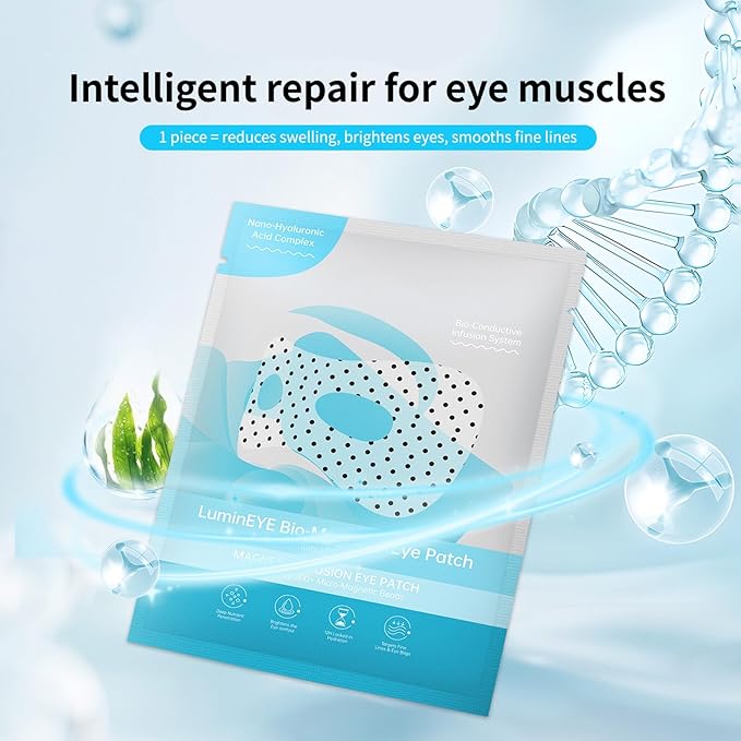 7 Pieces Bio-Magnetic Eye Patch - Under Eye Mask Reduce Dark Circles - Puffy Eyes, Undereye Bags, Wrinkles, Gel Under Eye Patches, Birthday Gifts for Women