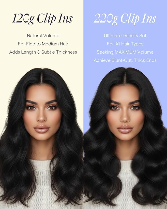 Full Shine Real Hair Extensions Clip in Human Hair 220 G Balayage Dark Brown Extensions Clip in Dark Brown to Ash Brown Real Hair Extensions for Volume for Full Head 24 Inch 7 Pcs