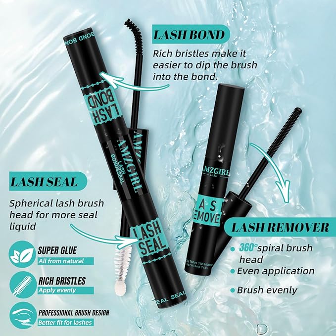 Lash Extension Kit 320Pcs,DIY Individual Lashes Clusters Kit,Lash Bond And Seal,Lash Remover For Eyelashes Extensions,Lash Applicator Tool For False Eyelash Cluster Kit At Home(40D,D-Mix9-16mm Kit)