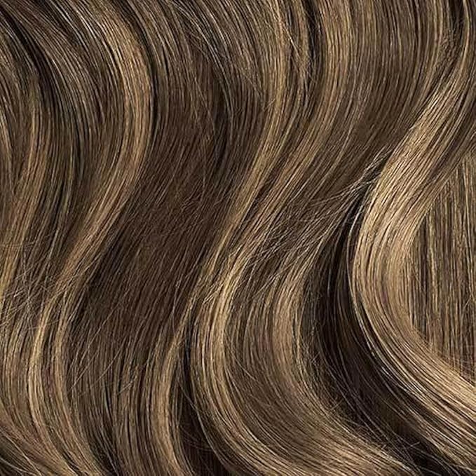 Luxy 100% Remy Human Hair Extensions for Thin Hair Thinning Hair Fill-Ins – 6 Seamless Wefts Multi-Dimensional Color Blend - Natural-Looking Volume & Coverage 80 grams 16" Ash Brown Balayage
