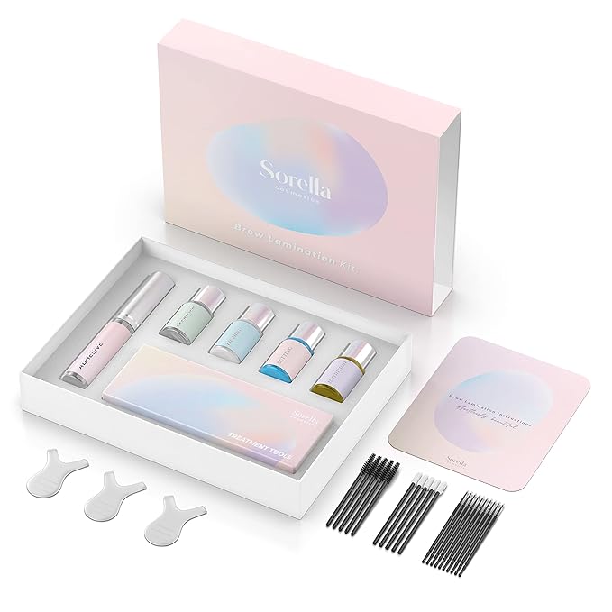 Brow Lamination Kit | Professional Eyebrow Lamination Kit | DIY At Home Keratin Brow Lift Kit for Fuller, Thicker Brows | Easy to Use, Long Lasting | Includes Instruction & Tools | SORELLA COSMETICS