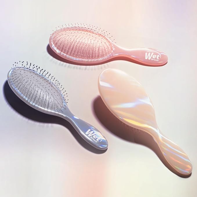 Wet Brush Original Detangler Hair Brush, Cream (Iridescence Icon), Ultra-Soft IntelliFlex Bristles, Detangling Bristles Glide Through Tangles, All Hair Types (Wet & Dry), Women & Men, Limited Edition