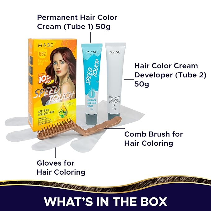 10 Minute Hair Dye - Burgundy Wine - Natural Alternative to Henna Hair Color Grey Coverage For Women and Men - Ammonia Free With Botanical Extracts