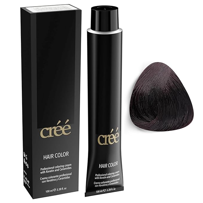Cree Professional 4.5 - Mahogany Brown Permanent Hair Color - Long Lasting, Rich Vibrant - Gray Coverage 100ml - 3.4 fl.oz.