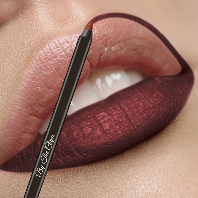 By The Clique Premium Long Lasting Matte Lip Liner Pencil | Merlot | Deep Wine