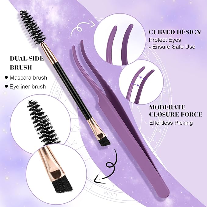 B&Q Wispy Lash Clusters Kit B19, DIY Lash Extension Kit 156PCS Eyelash Extension Kit, Soft Natural Lash Clusters 8-18MIX D Curl Lash cluster, Thin Black Band Cluster Eyelash Extensions (B19 Set)